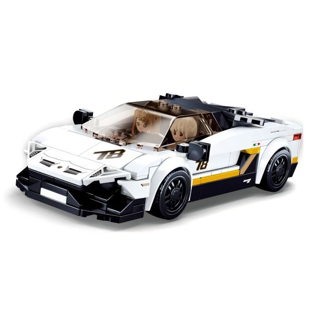 Sluban Model Bricks Bílý italský sporťák